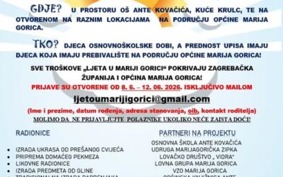 Prijave za 10. Ljeto u Mariji Gorici